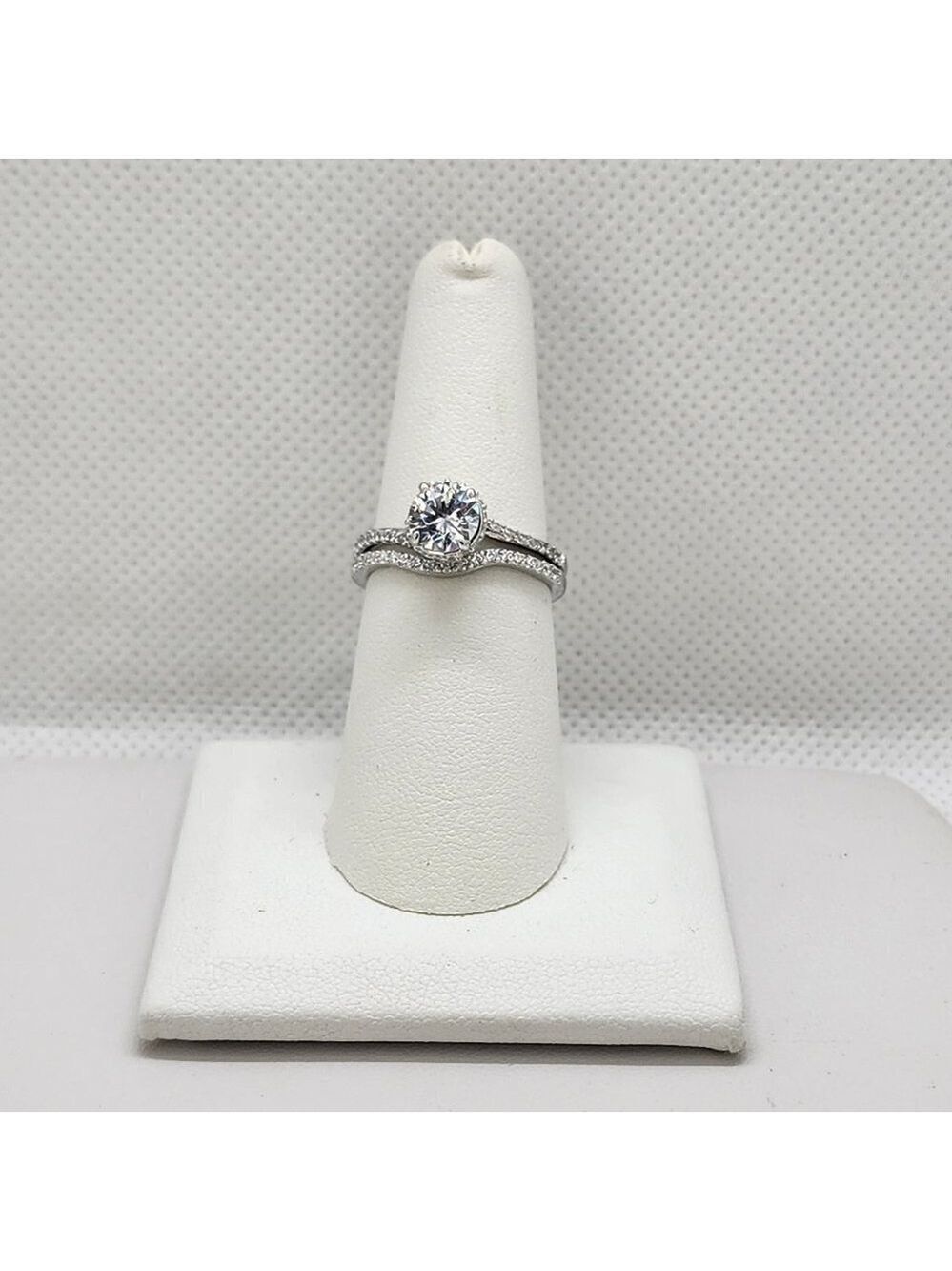 Brand New Sterling Silver 925 2pcs Twist Design Ring